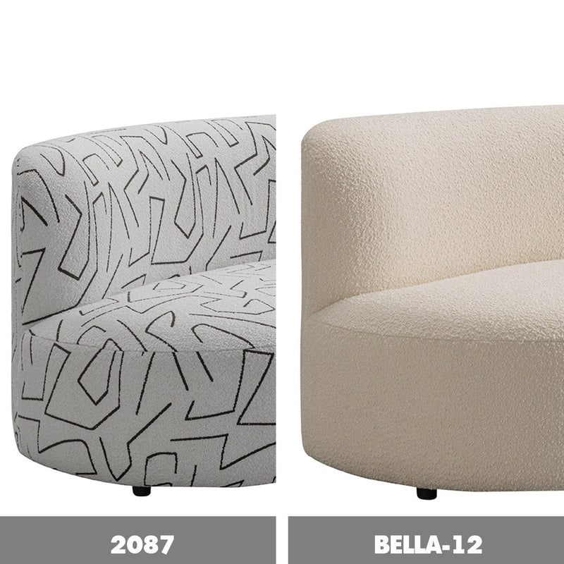 Modern Fabric 3 Seater Sofa NOSTALGIA Color Swatches