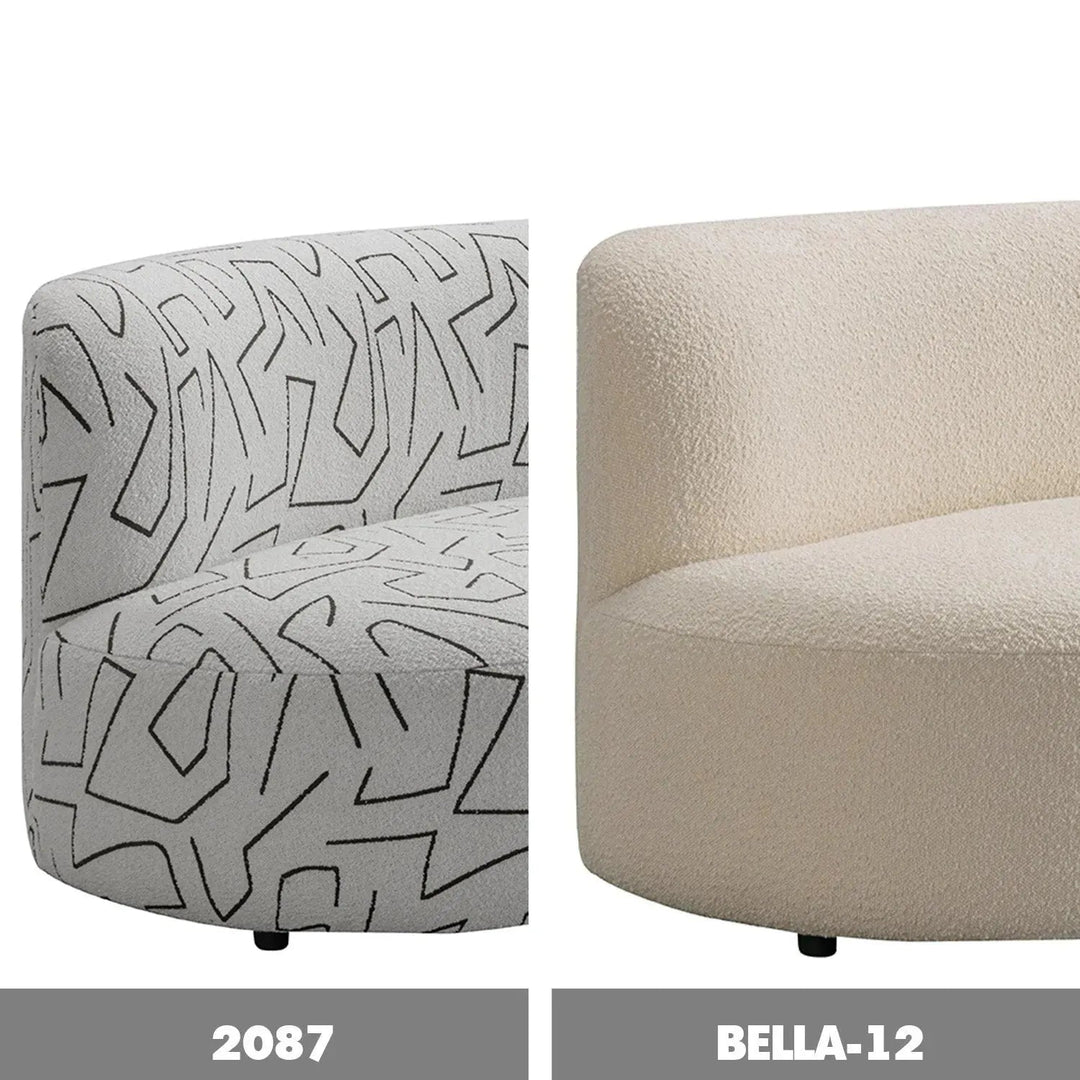 Modern fabric 3 seater sofa nostalgia color swatches.