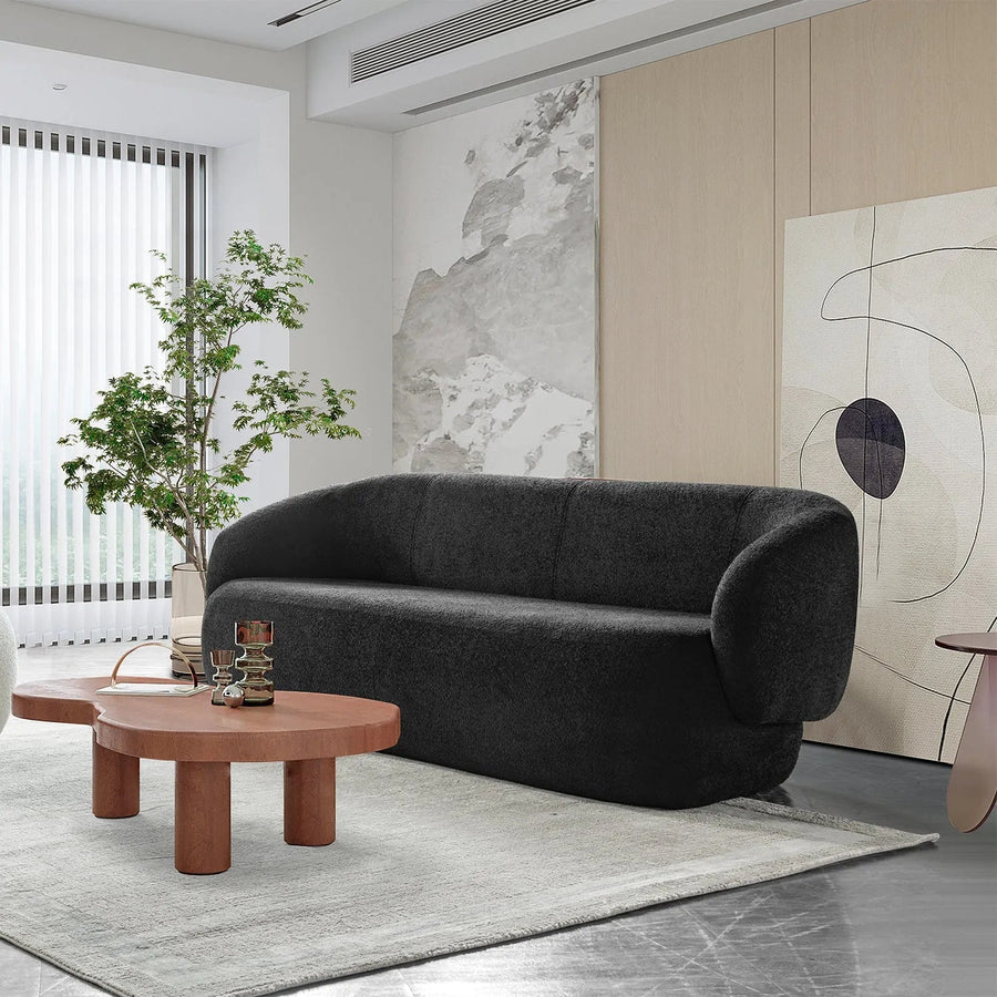 Cream Fabric 3 Seater Sofa OSLO