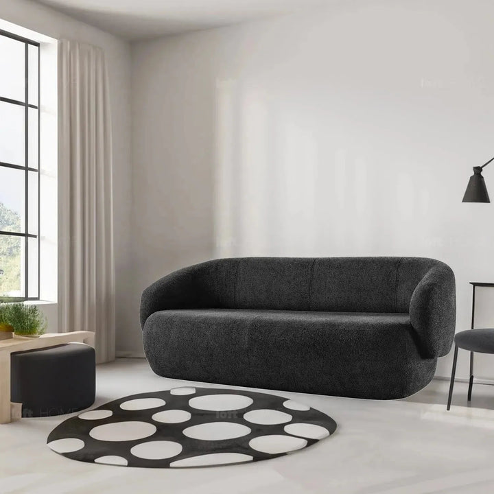 Cream fabric 3 seater sofa oslo in close up details.