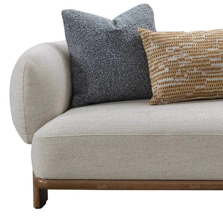 Scandinavian fabric 3 seater sofa waltz in panoramic view.