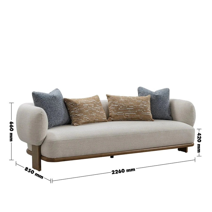 Scandinavian Fabric 3 Seater Sofa WALTZ
