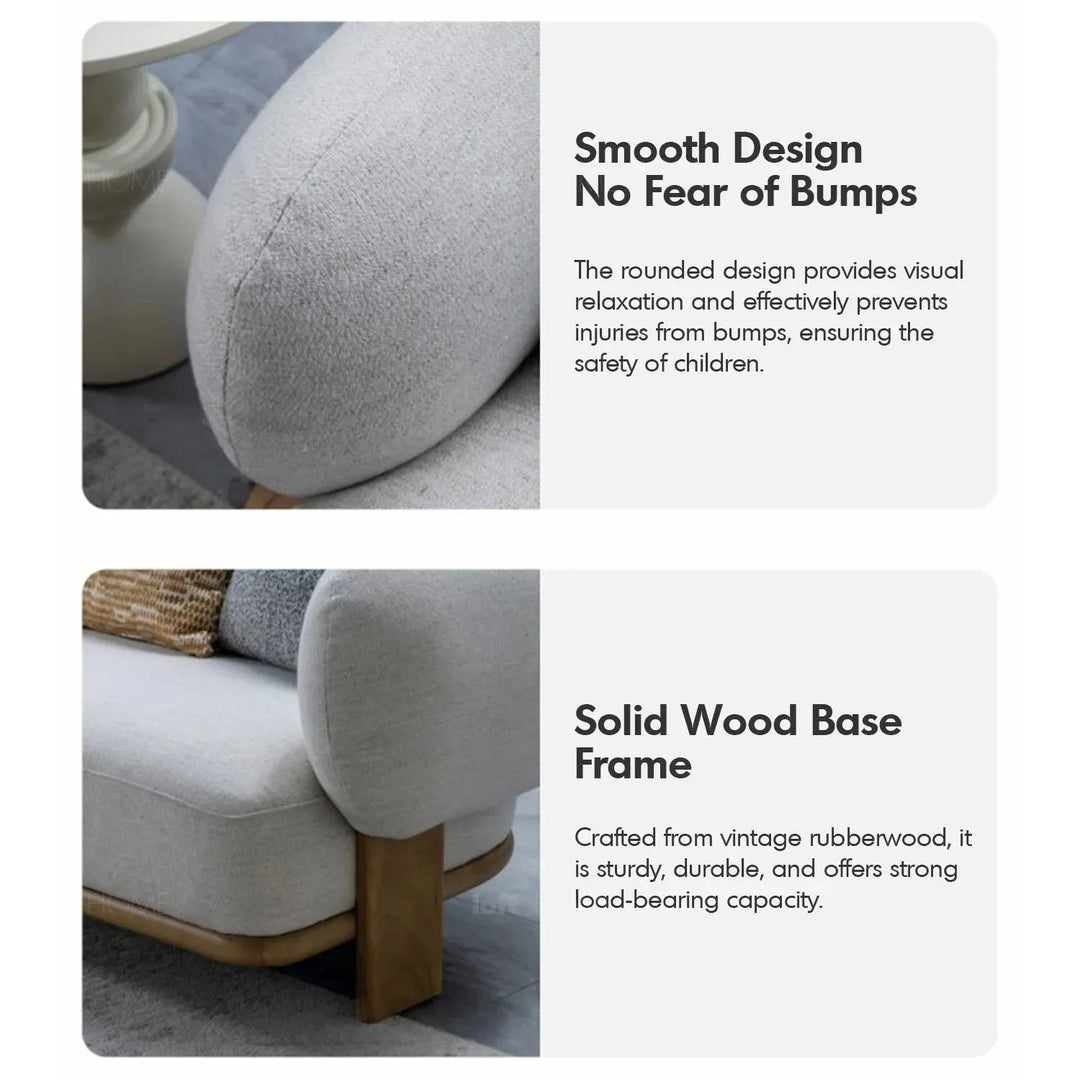 Scandinavian Fabric 3 Seater Sofa WALTZ