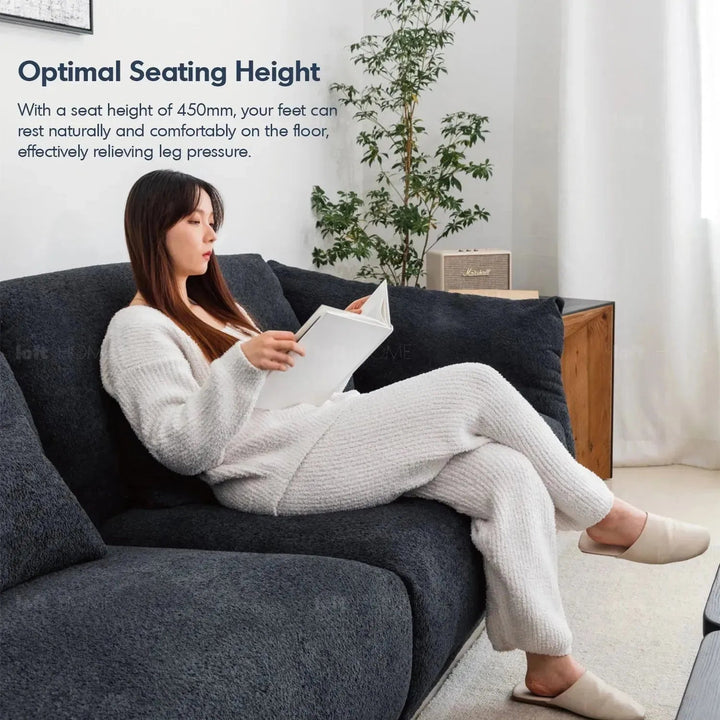 Cream Fabric 4 Seater Sofa FONDUE