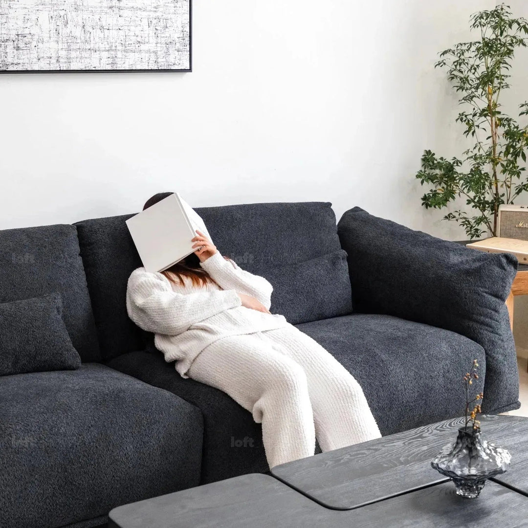 Cream Fabric 4 Seater Sofa FONDUE