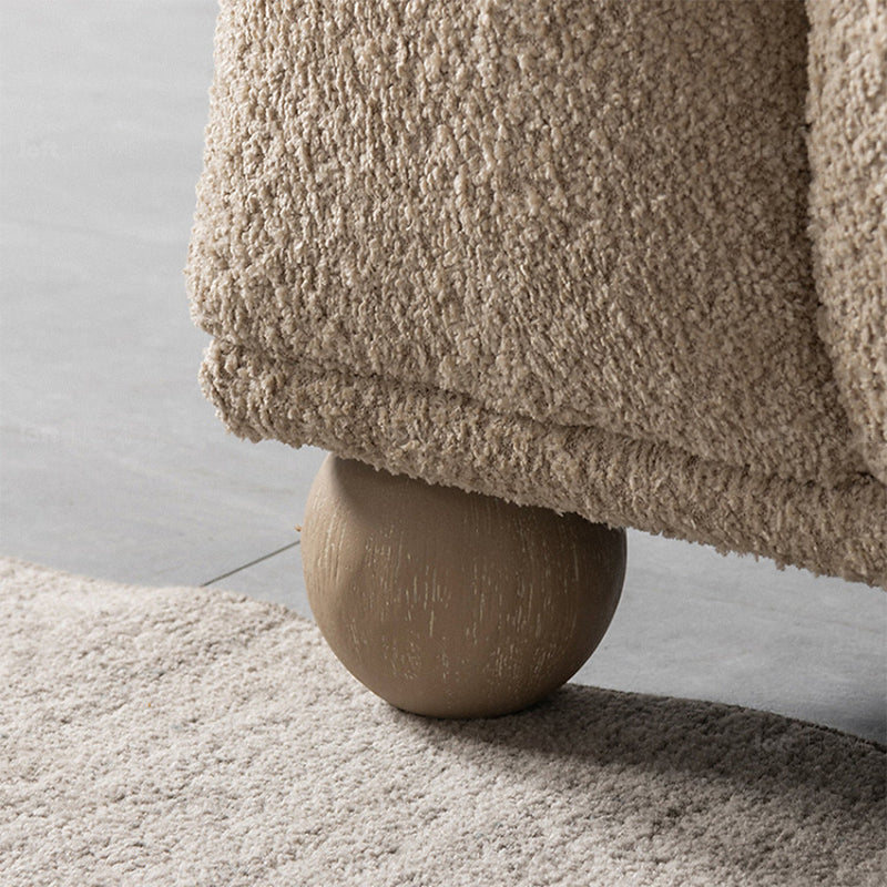 Cream Fabric 4 Seater Sofa FONDUE Material Details Chart