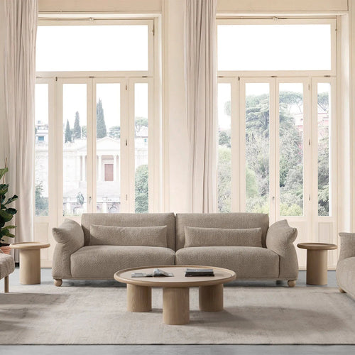 Cream Fabric 4 Seater Sofa FONDUE Good to Know Preview-1