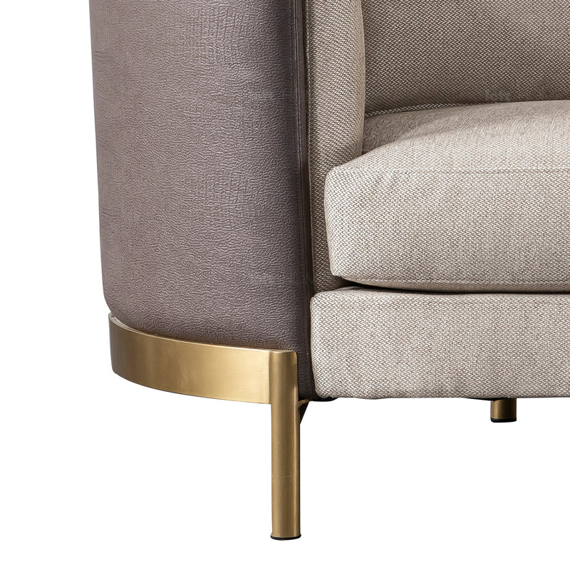 Modern Fabric 3 Seater Sofa GLAMOUR Material Details Chart