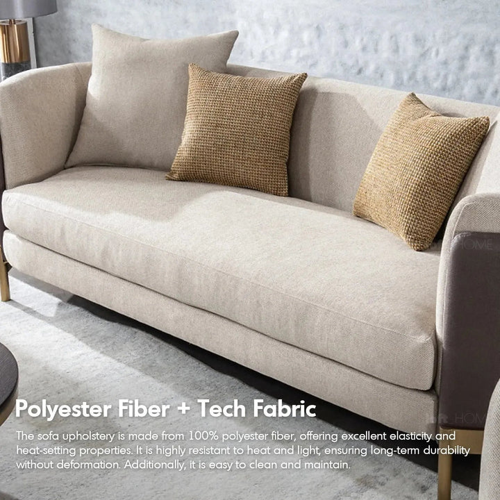 Modern fabric 3 seater sofa glamour color swatches.