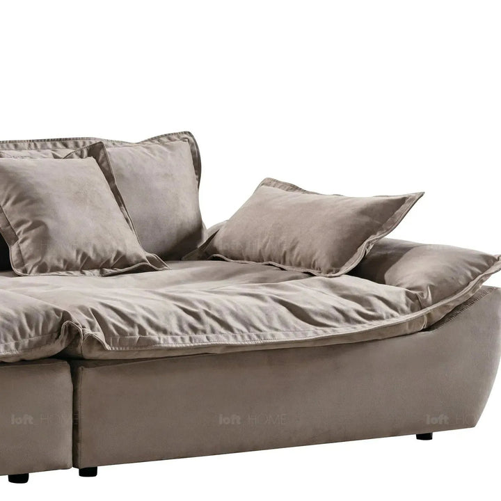 Bauhaus fabric 5 seater sofa snuggle layered structure.