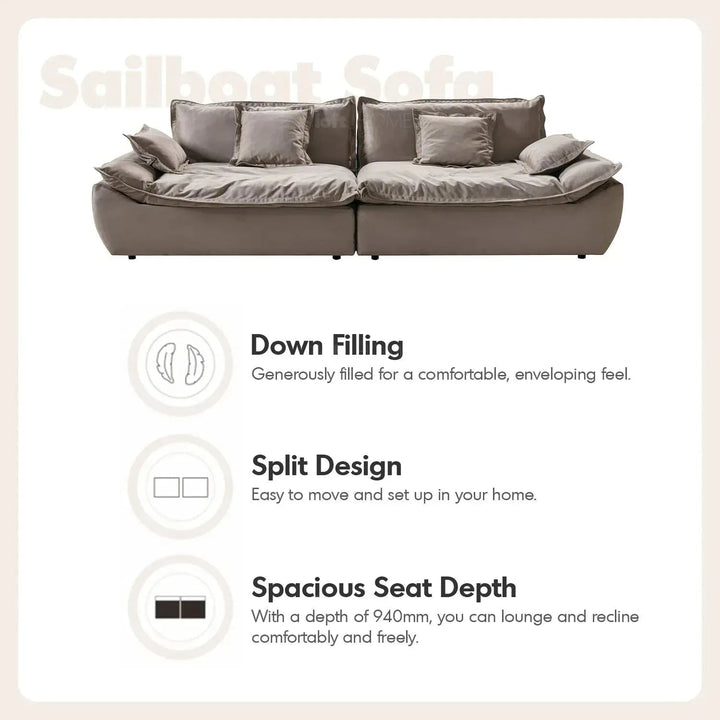 Contemporary Fabric 5 Seater Sofa SNUGGLE