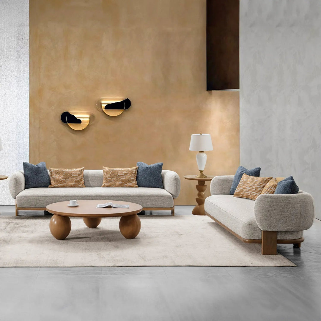 Scandinavian Fabric 4 Seater Sofa WALTZ