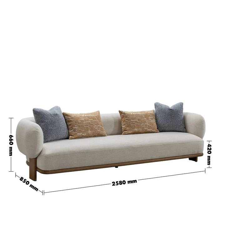 Scandinavian Fabric 4 Seater Sofa WALTZ