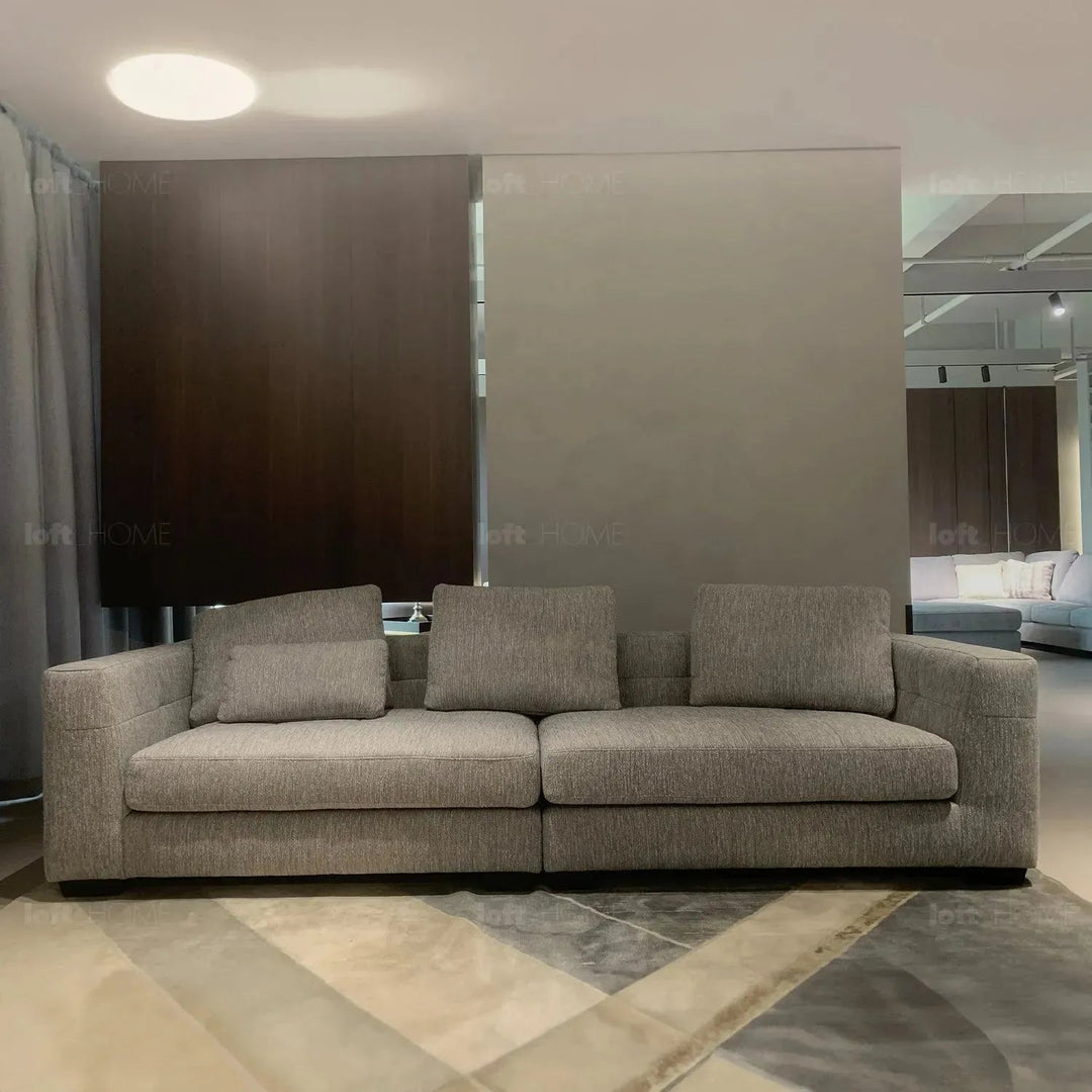 Modern fabric 4 seater sofa arctic in still life.