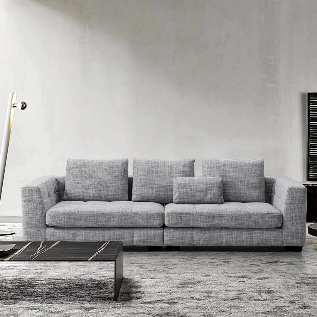 Modern Fabric 4 Seater Sofa ARCTIC