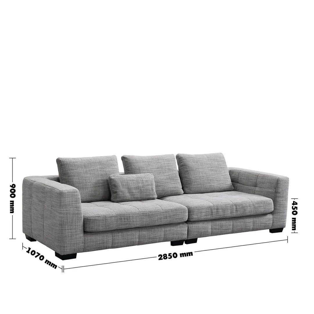 Modern Fabric 4 Seater Sofa ARCTIC
