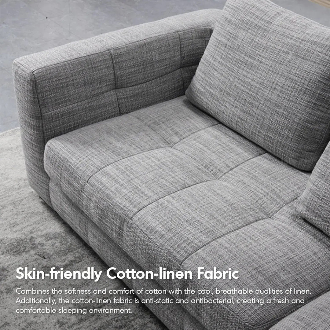 Modern Fabric 4 Seater Sofa ARCTIC