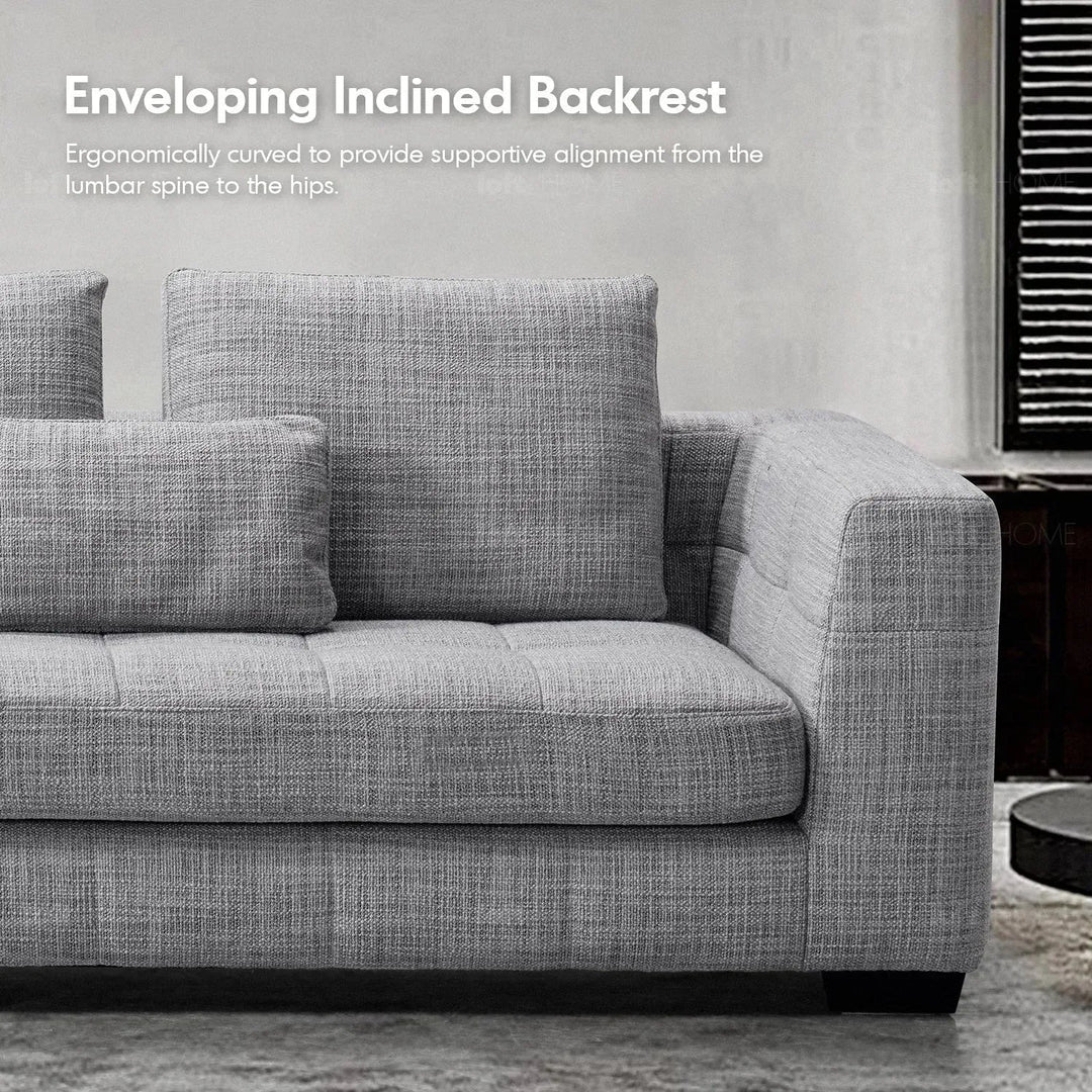 Modern fabric 4 seater sofa arctic in details.