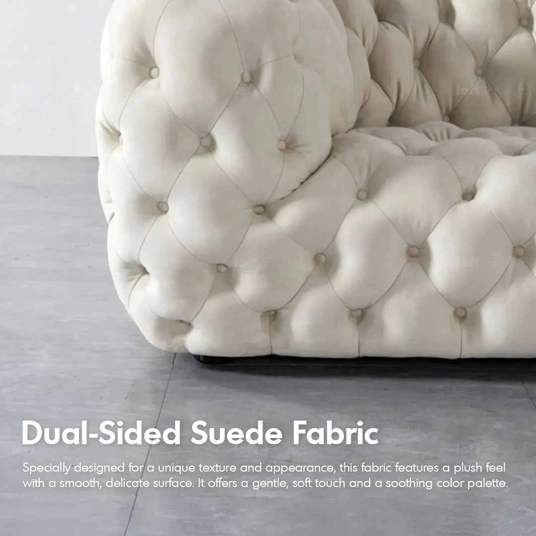 Vintage fabric 5 seater sofa mozart in details.