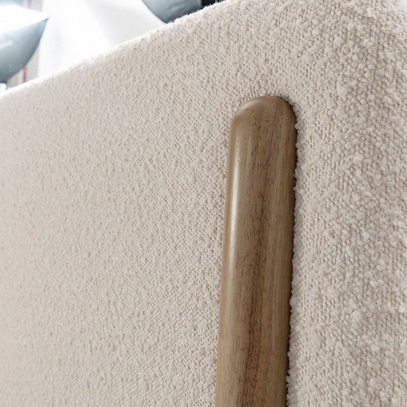 Scandinavian Fabric Bed SNOWFLUFF Material Details Chart