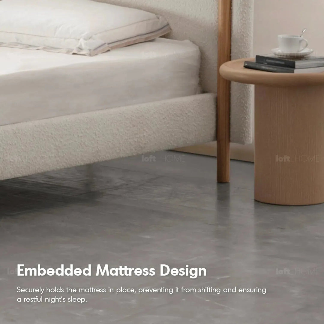 Scandinavian Fabric Bed SNOWFLUFF