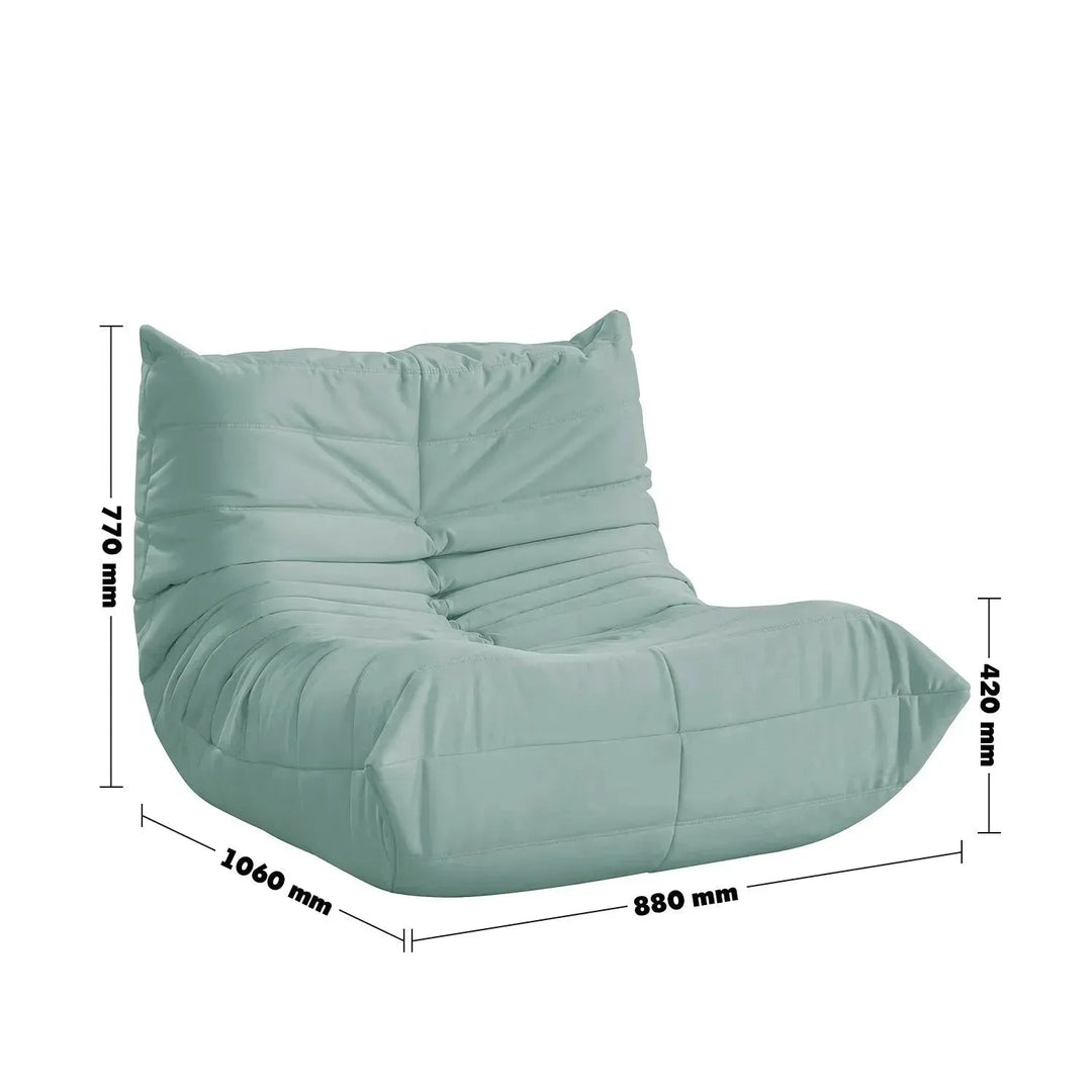 Contemporary fabric modular 1 seater sofa cater size charts.