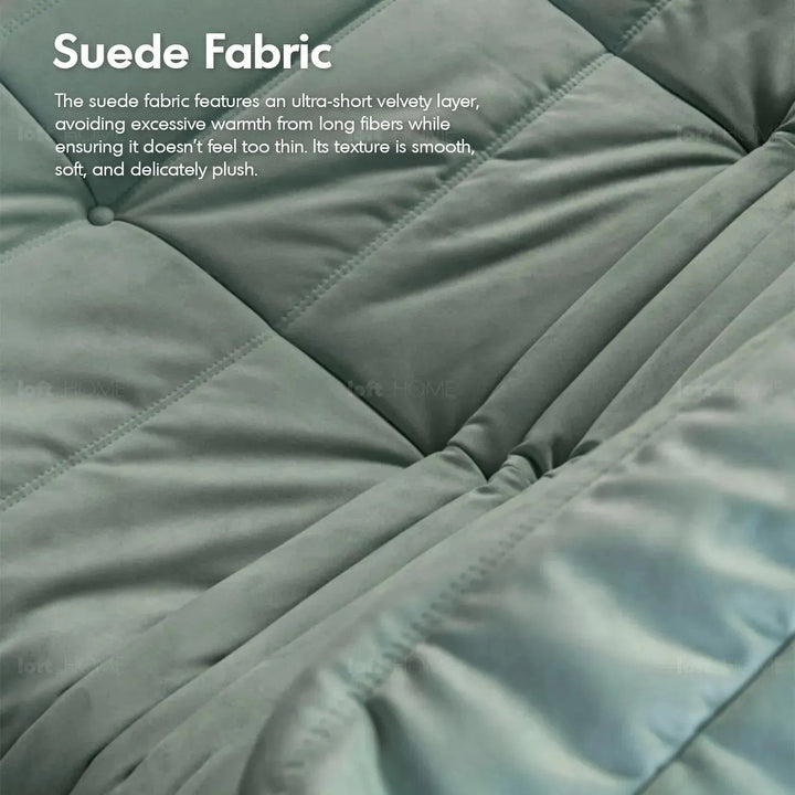 Bauhaus fabric modular 1 seater sofa cater material variants.