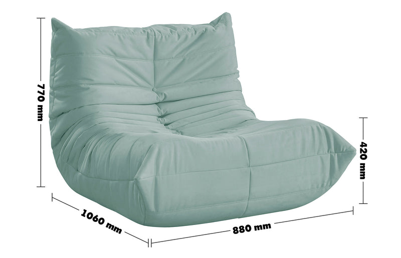 Bauhaus Fabric Modular 1 Seater Sofa CATER Size Chart