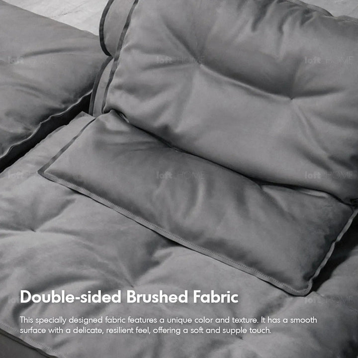 Modern fabric modular 1 seater sofa woolen color swatches.
