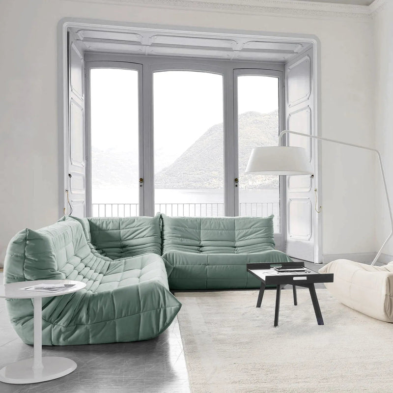 Bauhaus fabric modular 2 seater sofa cater primary product view.