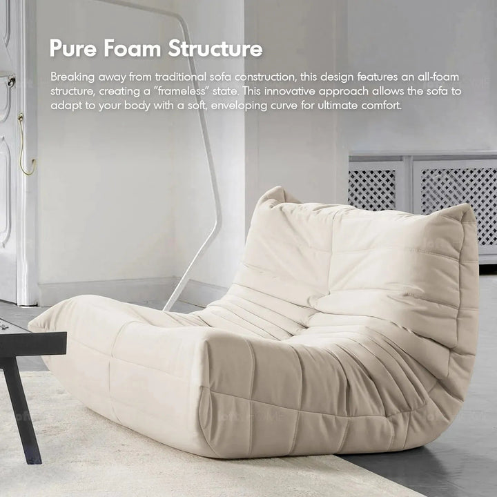 Contemporary fabric modular 2 seater sofa cater material variants.