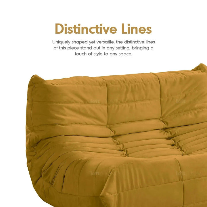 Bauhaus fabric modular 2 seater sofa cater with context.