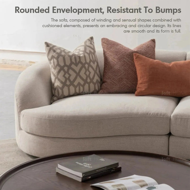 Cream Fabric Modular 4 Seater Sofa GROOVE