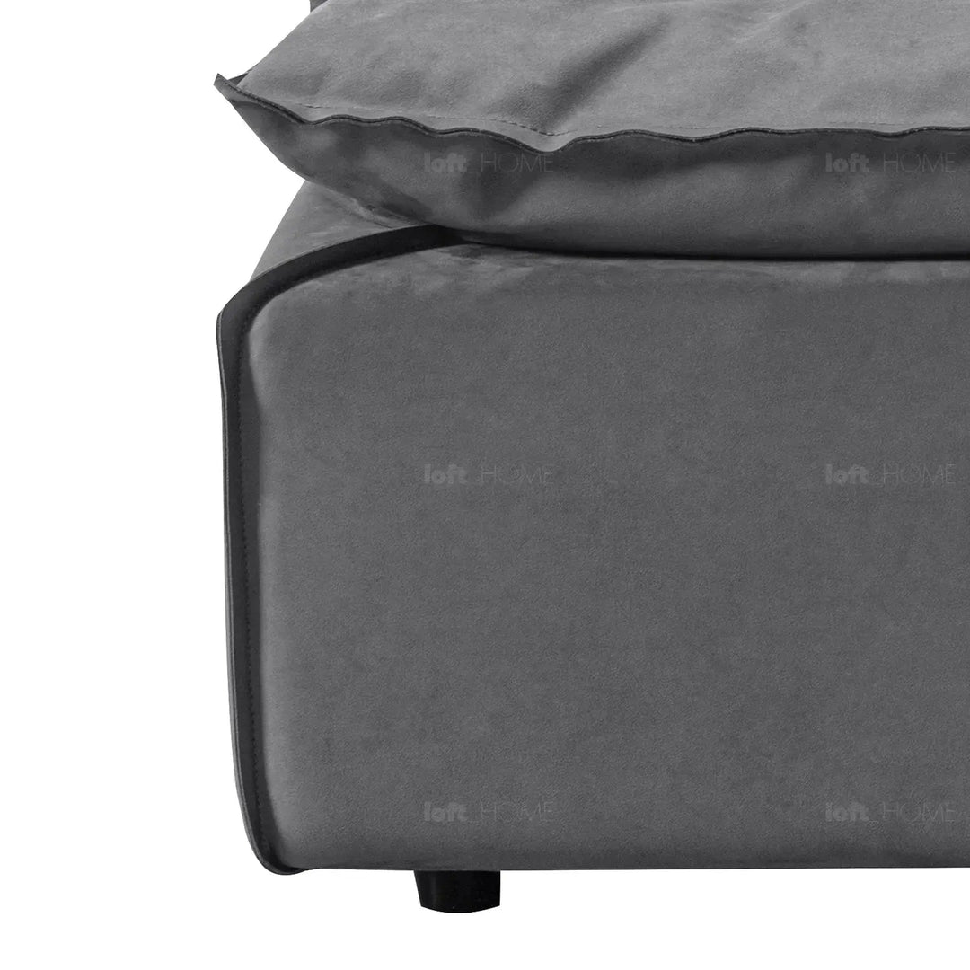 Modern fabric modular 3 seater sofa woolen in still life.