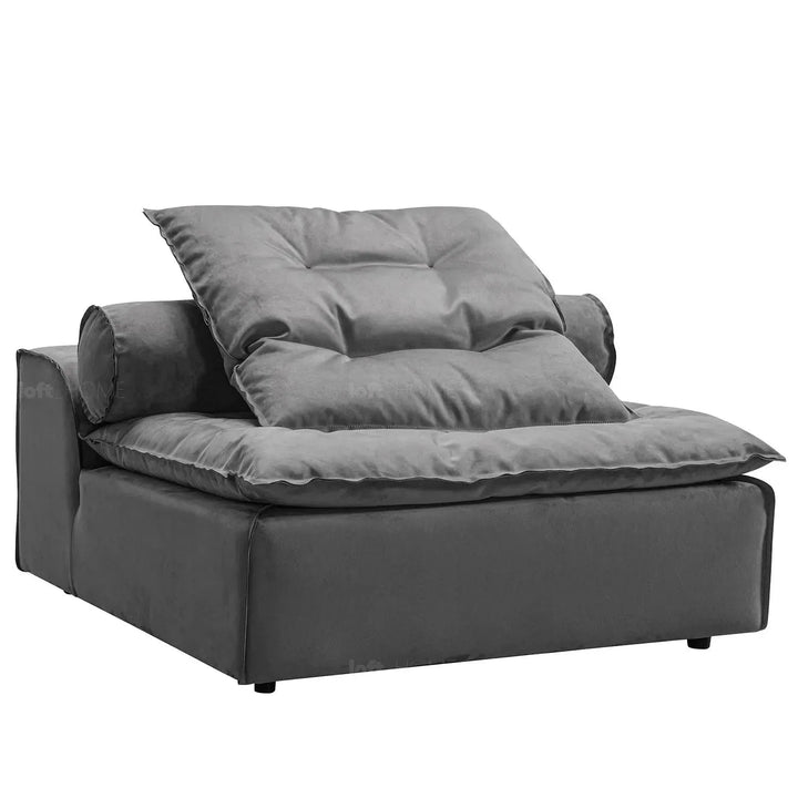 Modern fabric modular 3 seater sofa woolen detail 1.