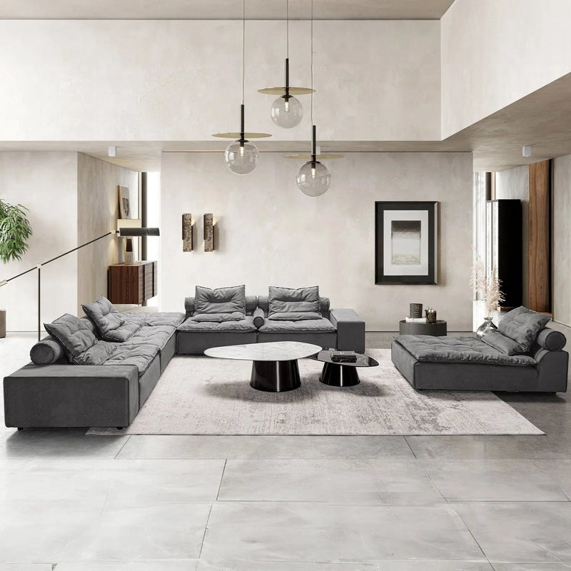 Modern Fabric Modular 3 Seater Sofa WOOLEN More Details and Instruction