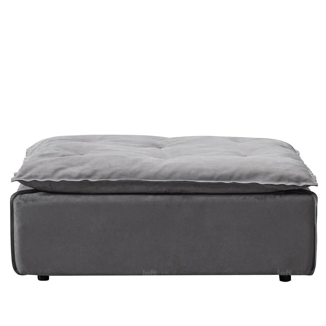 Modern fabric modular 3 seater sofa with ottoman woolen detail 1.