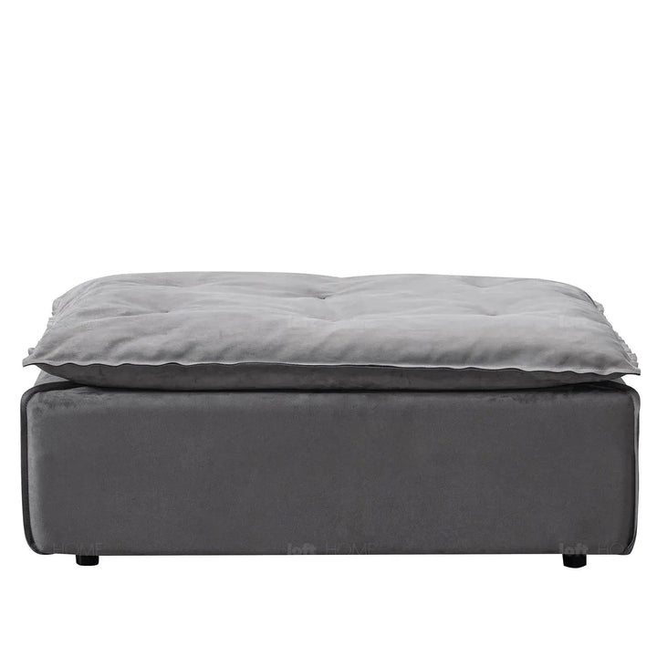 Modern fabric modular 3 seater sofa with ottoman woolen detail 1.