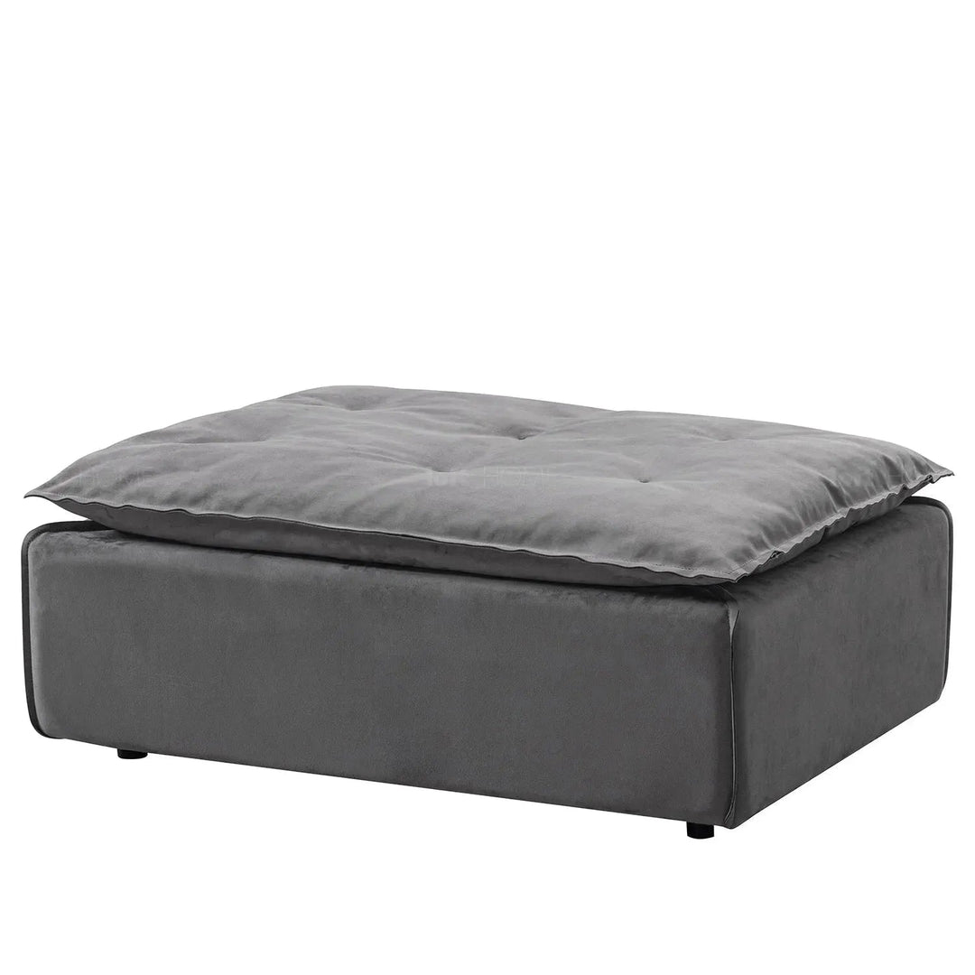 Modern fabric modular 3 seater sofa with ottoman woolen detail 2.