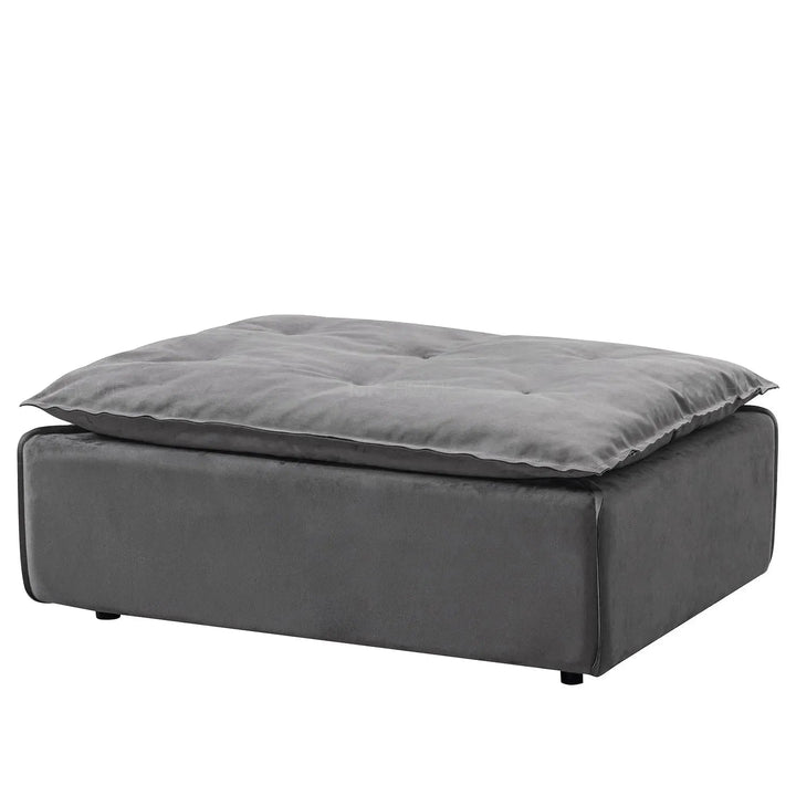 Modern fabric modular 3 seater sofa with ottoman woolen detail 2.