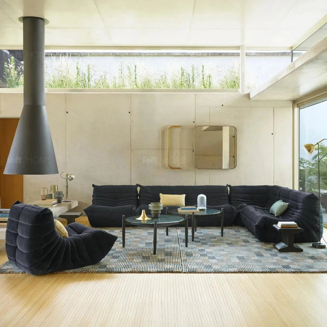 Contemporary fabric modular 3 seater sofa cater environmental situation.