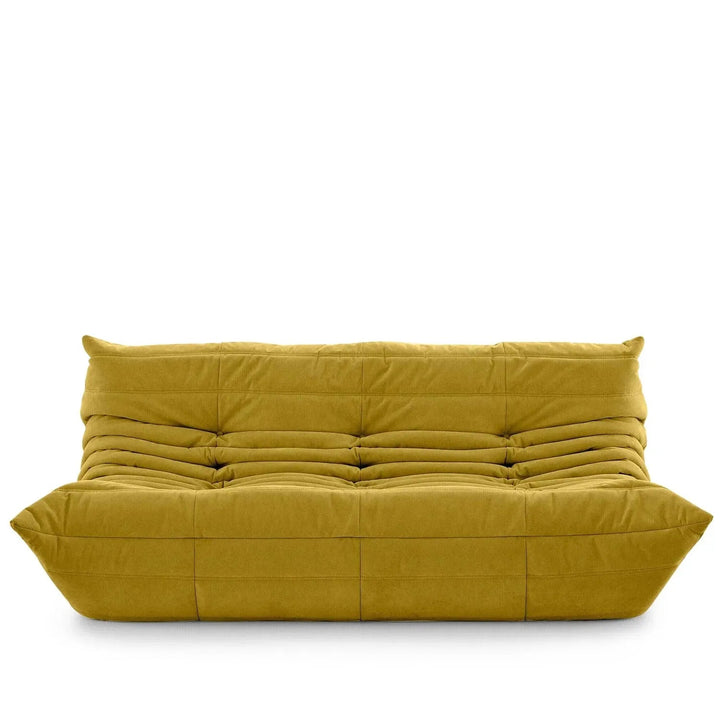 Bauhaus fabric modular 3 seater sofa cater in white background.