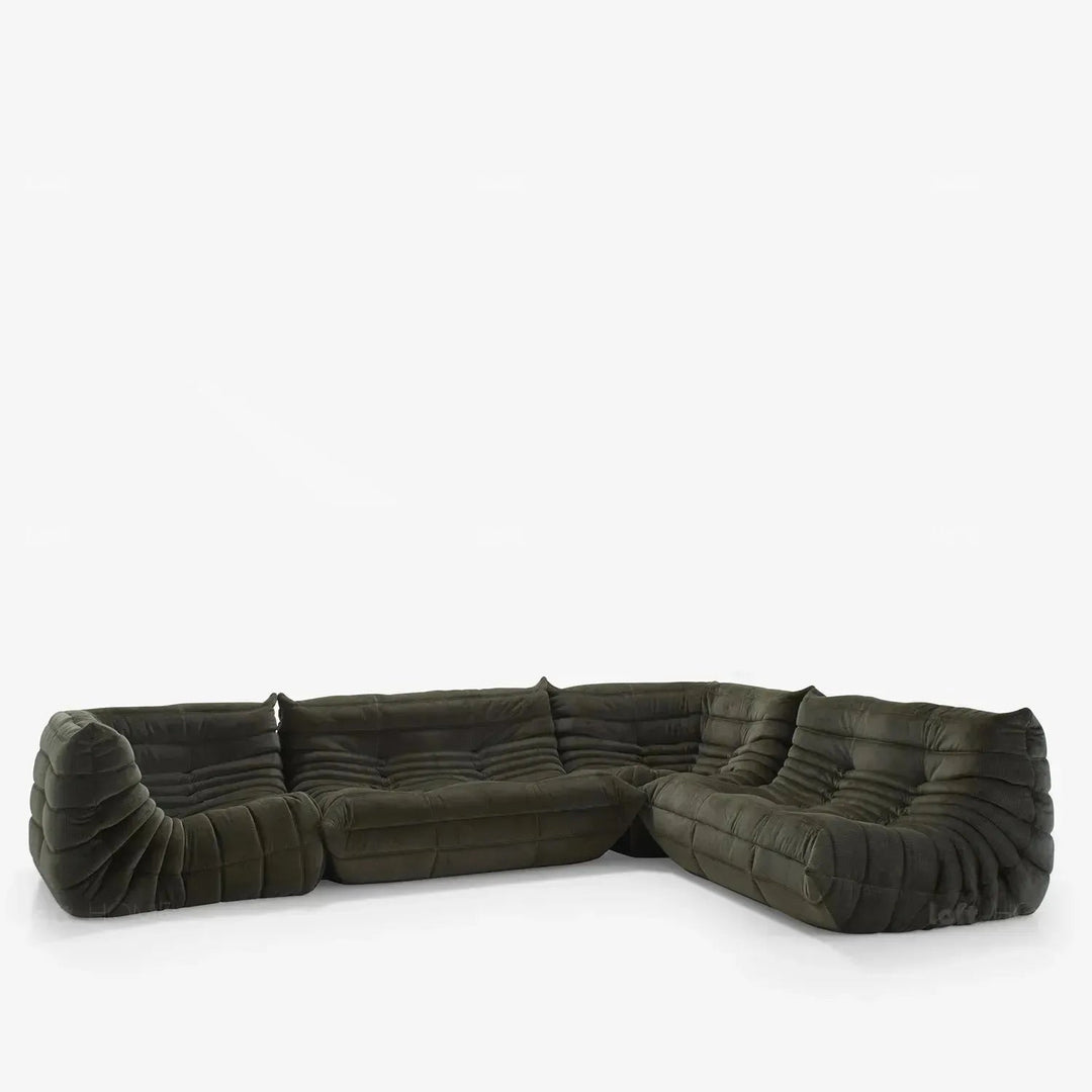 Contemporary fabric modular 3 seater sofa cater detail 7.