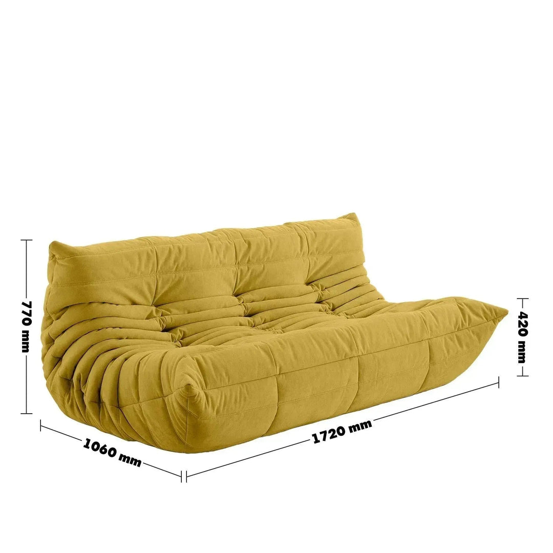 Contemporary fabric modular 3 seater sofa cater size charts.