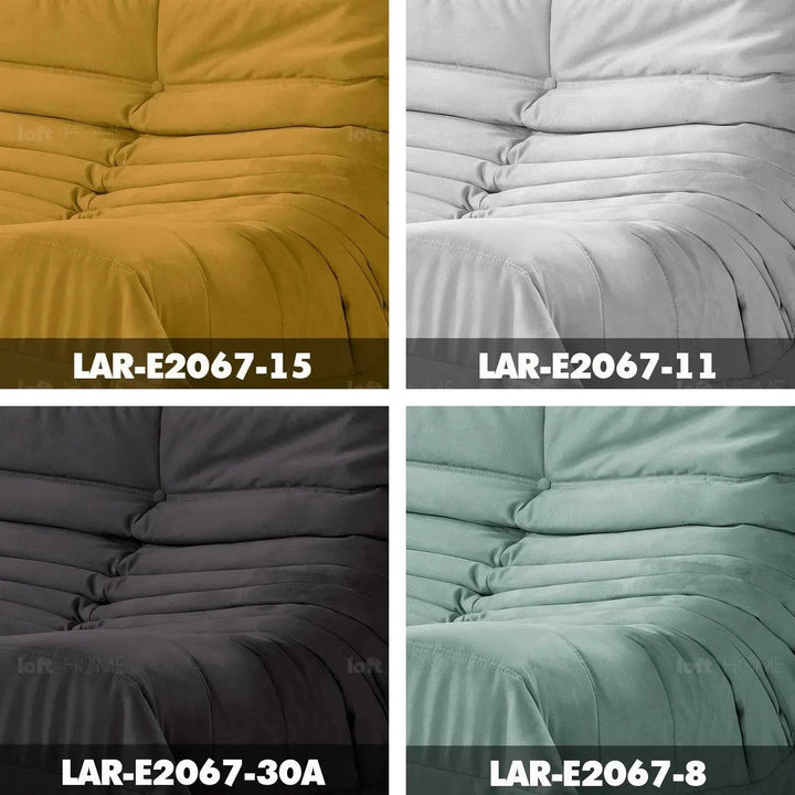 Bauhaus fabric modular 3 seater sofa cater color swatches.