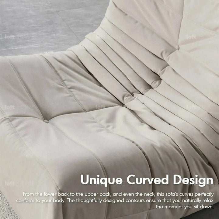 Contemporary fabric modular 3 seater sofa cater in details.