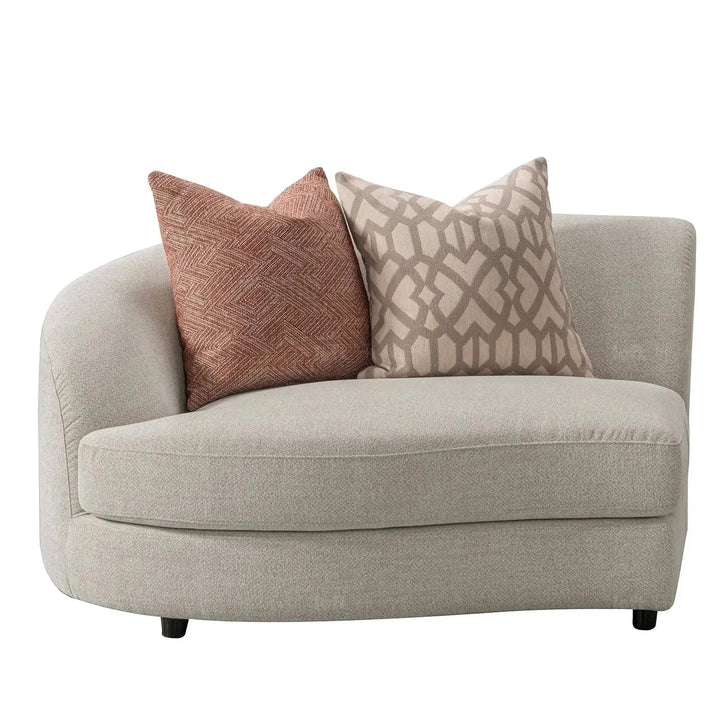 Cream fabric modular 5 seater sofa groove in still life.