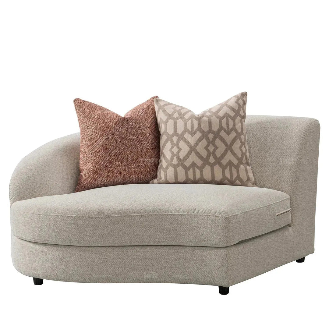 Cream fabric modular 5 seater sofa groove environmental situation.
