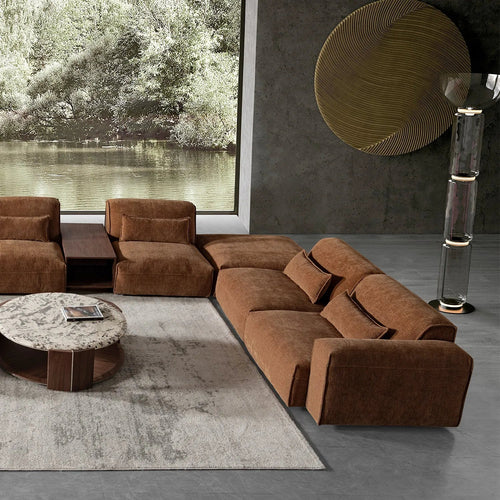 Modern Corduroy Velvet Fabric Modular 3 Seater Sofa OPERA Good to Know Preview-1