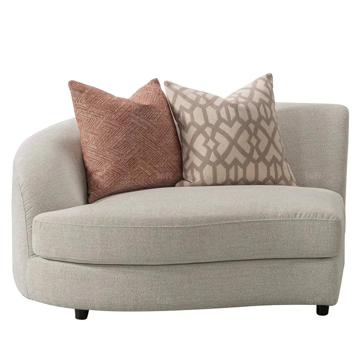 Cream Fabric Modular L Shape Sectional Sofa GROOVE 3+3